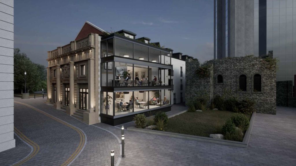 proposed night view of Castle Cinema